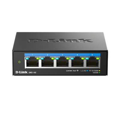 D-Link DMS-105 5-Port 2.5Gb Unmanaged Gaming Switch