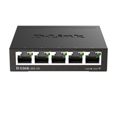D-Link DGS-105 5-Port Gigabit Unmanaged Switch (Metal Casing)