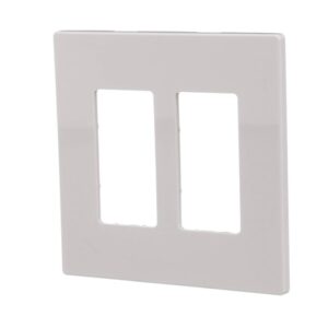 Eaton PJS262W Arrow Hart Decorative Screwless Wall Plate, 2 Gang