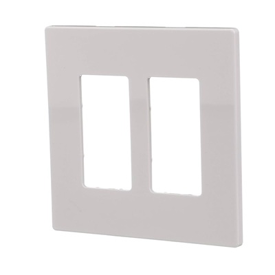Eaton PJS262W Arrow Hart Decorative Screwless Wall Plate, 2 Gang