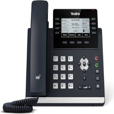 Yealink SIP-T48U Advanced IP Power over Ethernet Corded Phone with Optima HD Voice Technology and 7.0 Inch LCD Touch Screen Colour Display with Backlight