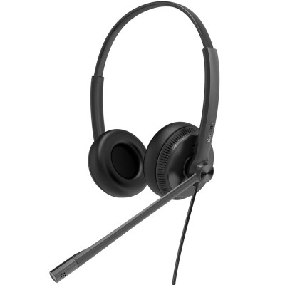 Yealink YHS34 Dual, Wired Headphone with RJ Connection Cable, QD, HD voice