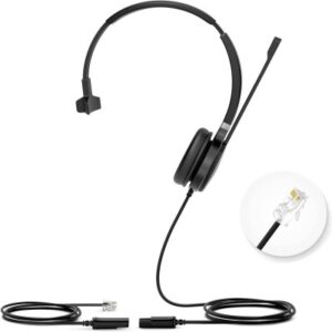 Yealink YHS36 Mono Telephone Headset with RJ9 Jack Phone Headset with Microphone Noise Canceling
