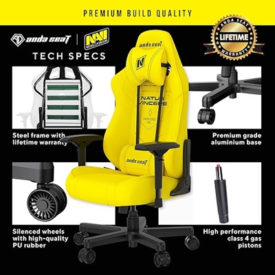 AndaSeat Phantom 3 - NAVI Edition (Yellow) - Image 4