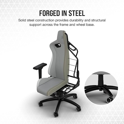 Corsair TC200 - Plush Leatherette (Grey) - Image 2