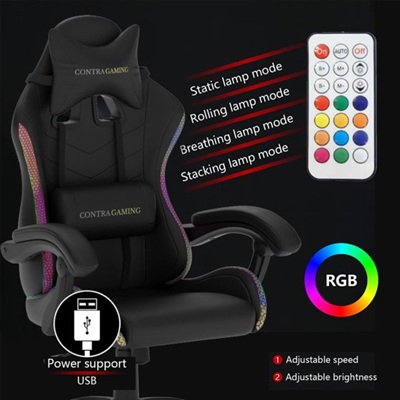 Mahmayi Gaming Chair - HYG-01LED (Black) - Image 3