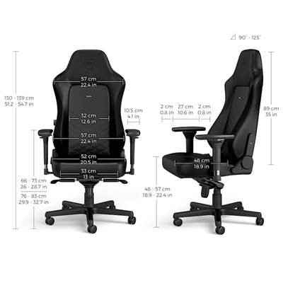 Noblechairs HERO Series - PU Leather (Black) - Image 3