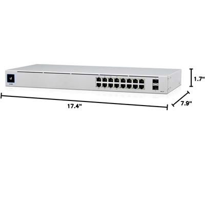 Ubiquiti USW-16-POE Layer 2 PoE Switch with 8 PoE+ Ports and 2 1G SFP Ports - Image 3