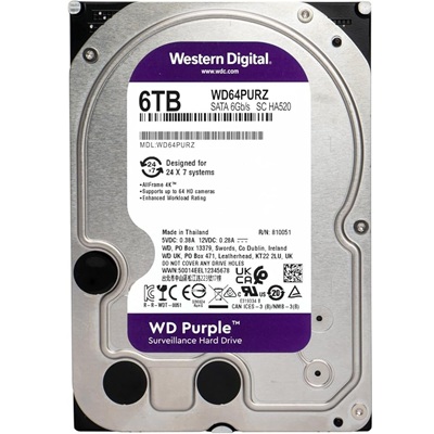 WD Purple (Surveillance HDD) 6TB WD64PURZ - Image 3