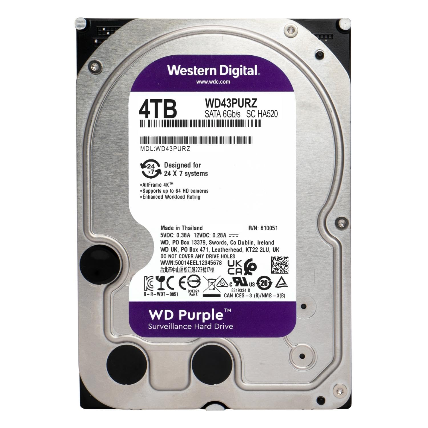WD Purple 4TB Hard Drive | Surveillance HDD Dubai UAE - Image 2