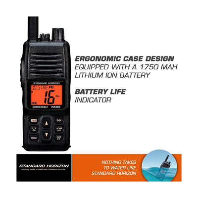 Standard Horizon HX380 Commercial Handheld VHF Radio - Image 4