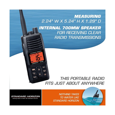 Standard Horizon HX380 Commercial Handheld VHF Radio - Image 2