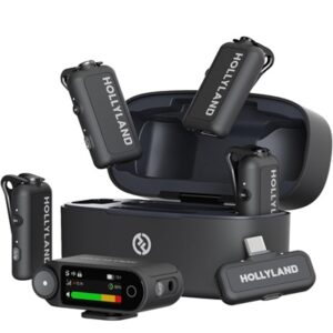 Hollyland LARK MAX 2, Lark MAX microphne, wireless lavalier system, 32-bit float recorder, video mic, multi-mic wireless, AI noise cancel mic