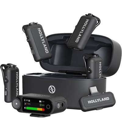 Hollyland LARK MAX 2, Lark MAX microphne, wireless lavalier system, 32-bit float recorder, video mic, multi-mic wireless, AI noise cancel mic